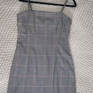 plaid mini dress